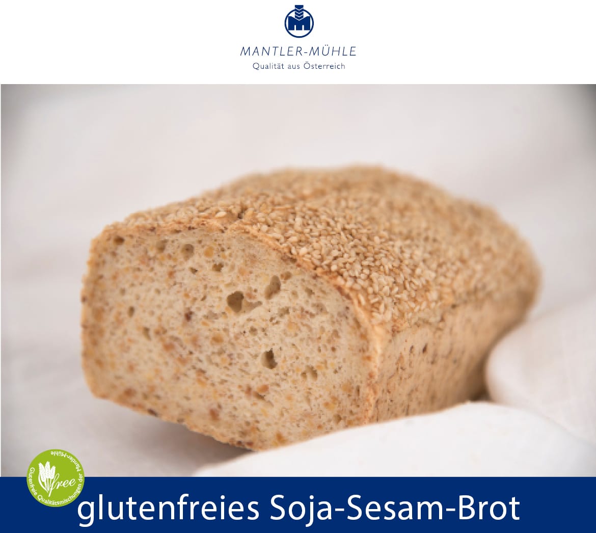 Glutenfreies Soja-Sesam Brot