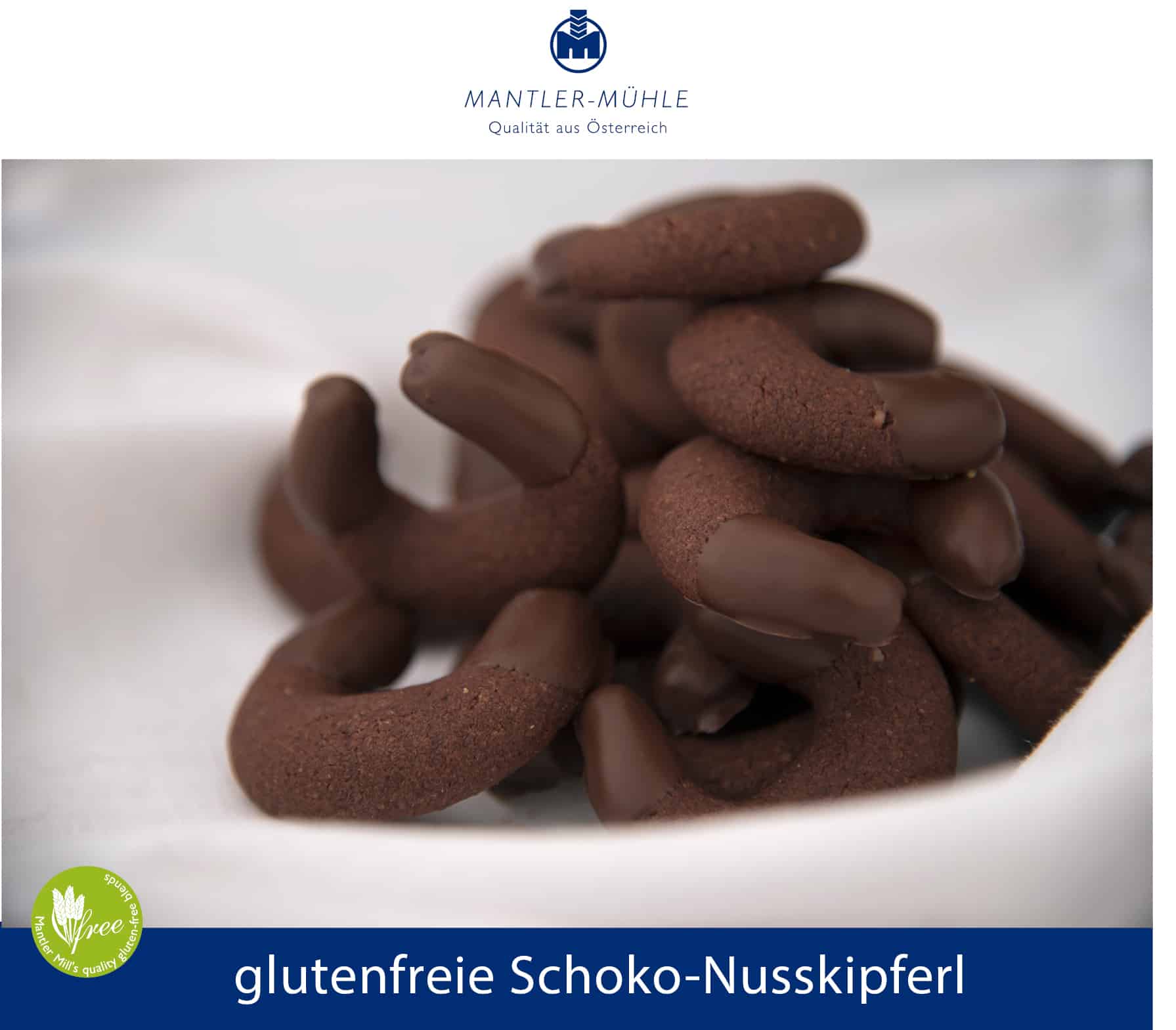 Glutenfreie Schoko-Nusskipferl