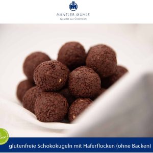 glutenfreie Schokokugeln mit Haferflocken (ohne Backen) mit Mantler Keks-Mix glutenfrei